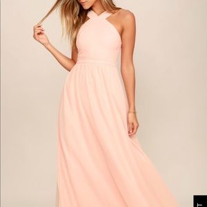 Lulu’s Air of Romance Peach Dress